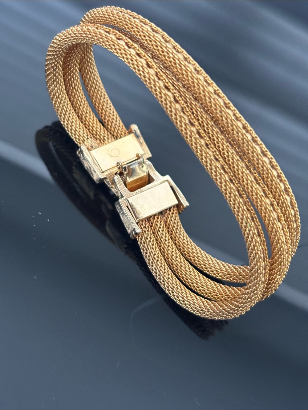 Gold-Tone Triple-Mesh Bracelet - Picture 6 of 15